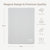 Cotton Burp Cloths in Stone