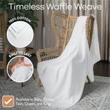 Adult Waffle Blankets by Comfy Cubs in White