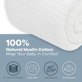 Adult Muslin Blanket by Comfy Cubs in White