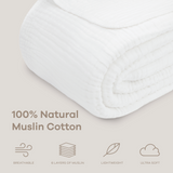 Adult Muslin Blanket in White