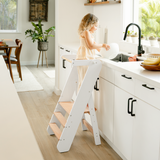 Kids Step Stool for Ages 3+ in White