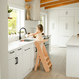 Kids Step Stool for Ages 3+ in Natural Wood