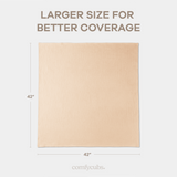 Muslin Swaddle Blankets, 42” x 42” (Cream, Blush, Mauve, Pack of 3)