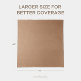 Muslin Swaddle Blankets, 42” x 42” (Sand, Cedar, Caramel,  Pack of 3)