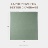 Muslin Swaddle Blankets, 42” x 42” (Neptune, Pacific Blue, Fern, Pack of 3)