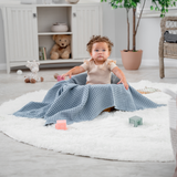 Couvertures gaufrées pour bébé de Comfy Cubs en bleu pacifique