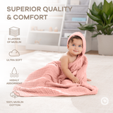 Baby Hooded Towels in Bold Blush
