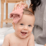Muslin Washcloths in Bold Blush