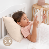 Toddler Pillows with Soft Muslin Pillow Case by Comfy Cubs - Cream