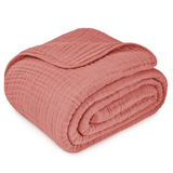 Adult Muslin Blanket in Dusty Rose
