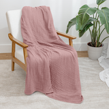 Couverture en mousseline pour adulte de Comfy Cubs en mauve