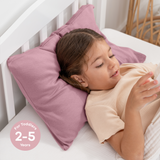 Toddler Pillows with Soft Cotton Pillow Case by Comfy Cubs - Mauve