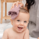 Muslin Cotton Baby Washcloths - Mauve