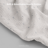 Muslin Nursing Cover, Pack of 2 in Star Pattern and Pacific Blue