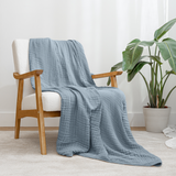 Adult Muslin Blanket by Comfy Cubs in Pacific Blue