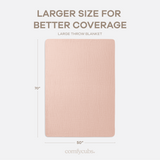 Muslin Large Throw Blanket in Blush