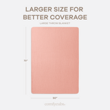 Muslin Large Throw Blanket in Bold Blush
