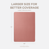 Muslin Large Throw Blanket in Dusty Rose