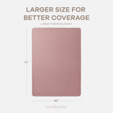 Muslin Large Throw Blanket in Mauve