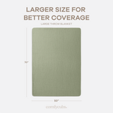 Muslin Large Throw Blanket in Sage