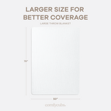 Muslin Large Throw Blanket in White