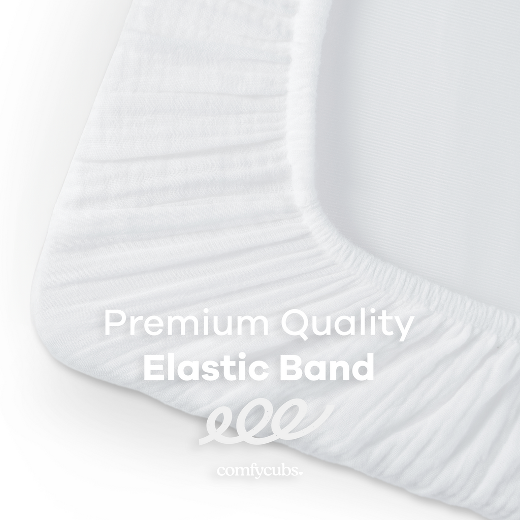 Muslin Fitted Bassinet Crib Sheet, Extra Soft 100% Muslin Cotton Bassinet Sheets by Comfy Cubs