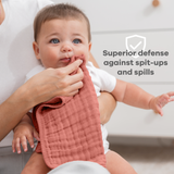 Muslin Burp Cloths in Dusty Rose