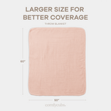 Adult Muslin Blanket in Blush