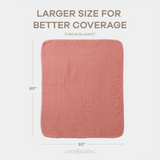 Adult Muslin Blanket in Dusty Rose