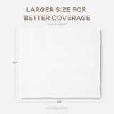 Adult Waffle Blankets in White