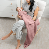 Baby Muslin Blanket by Comfy Cubs in Mauve