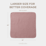 Couverture en mousseline pour bébé de Comfy Cubs en mauve