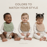 Muslin Bibs in White