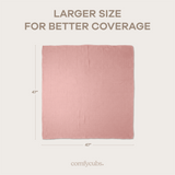 Muslin Swaddle Blankets in Cream, Blush, Bold Blush, Mauve, 4 Pack