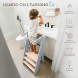 Kids Step Stool for Ages 3+ in Pacific Blue