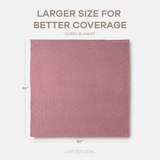 Adult Waffle Blankets in Mauve