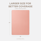 Muslin Large Throw Blanket in Bold Blush