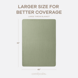 Muslin Large Throw Blanket in Sage