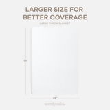 Muslin Large Throw Blanket in White