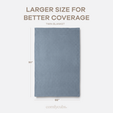 Adult Waffle Blankets in Pacific Blue