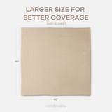 Couvertures gaufrées pour bébé de Comfy Cubs en sable
