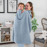 Couvertures gaufrées pour bébé de Comfy Cubs en bleu pacifique