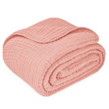 Adult Muslin Blanket in Bold Blush