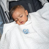 Baby Muslin Blanket by Comfy Cubs in White