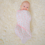 Easy Swaddle Blankets by Comfy Cubs - Pink Heart, Pack of 1