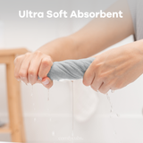 Muslin Washcloths in Heather Blue