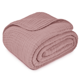 Couverture en mousseline pour adulte de Comfy Cubs en mauve