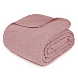 Couverture en mousseline pour adulte de Comfy Cubs en mauve