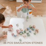 Stacking Blocks for Toddlers by Comfy Cubs, Neutral Pack