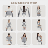 Baby Wrap Carrier in Slate Grey